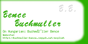 bence buchmuller business card